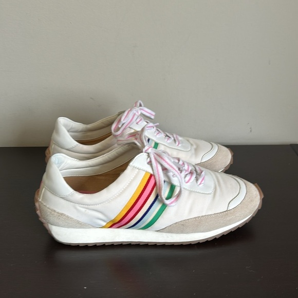 BODEN Striped Runner Trainers Tennis Shoe Sneaker Rainbow Sneaker Sz 38 US 7 - Picture 8 of 12
